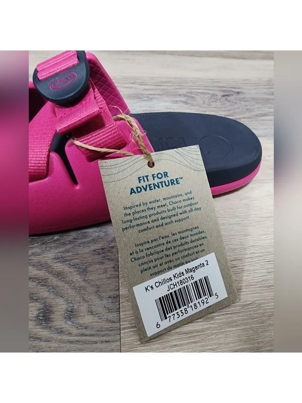 Chaco Kid's Chillos Slides - Magenta Size 2 - New In Box